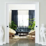 Sliding double pocket door kit EvoKit Doppio suited to 10 cm walls