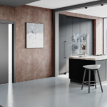 Single sliding door system Evolution suited to 12,5 cm walls