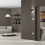 Single flush sliding pocket door system Absolute Energy Singolo suited to 15 cm walls