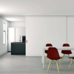 Sliding wood door system Lite+ for drop ceiling