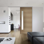 Sliding wood door system Lite60 mounting on ceiling