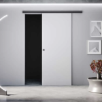 Sliding wood door system Binair rail