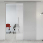 Sliding glass door system UnikGlass+ for dropped ceiling