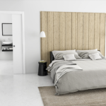 Sliding door system Velio Hydro with door handle suited to 10 cm walls