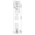 Sliding door system Hawa JUNIOR 100 B set with surface mounted ceiling track - Image 2
