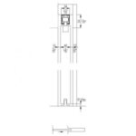 Sliding door system Hawa JUNIOR 80 B Pocket set with surface mounted ceiling track - Image 2